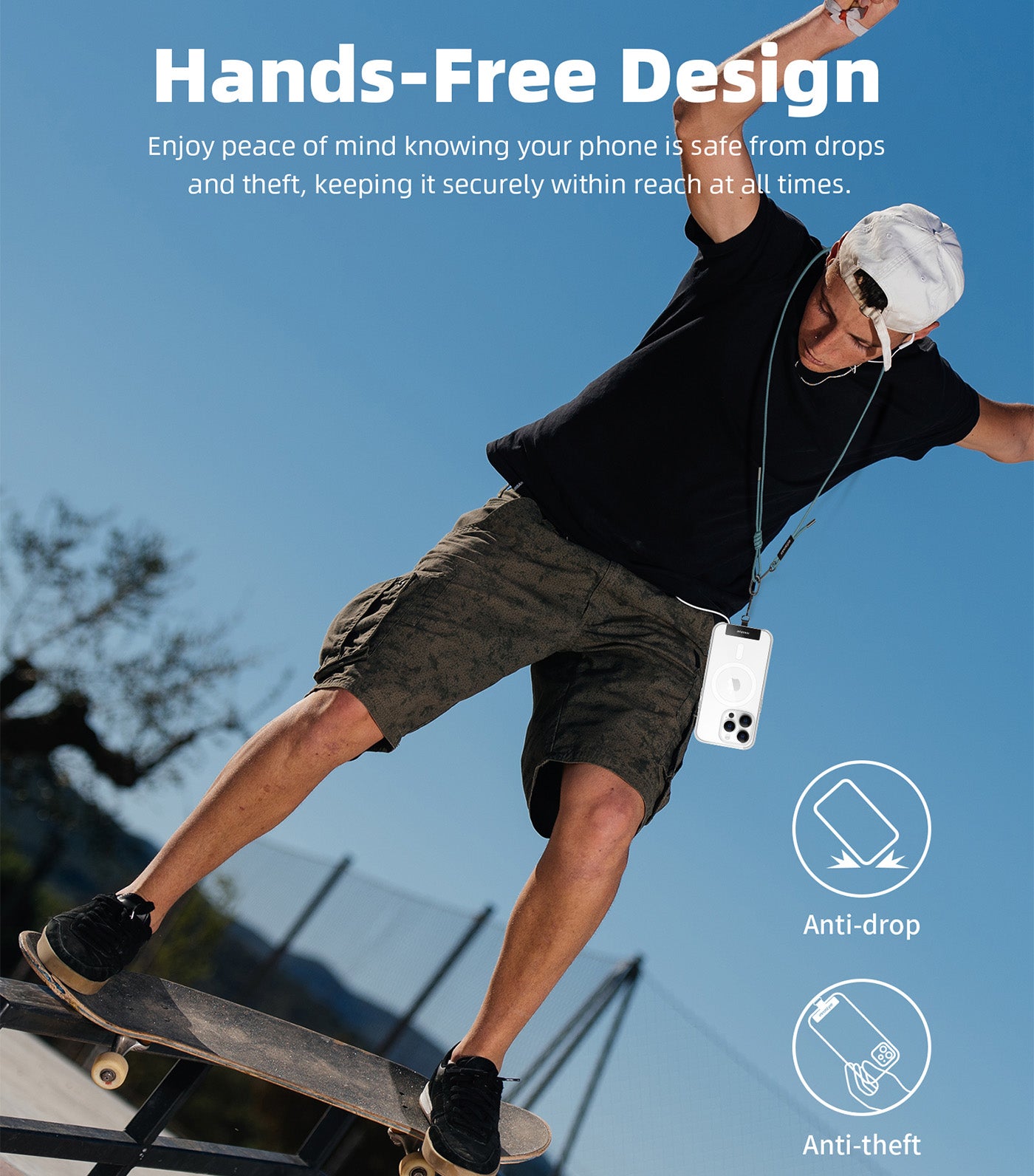 Phone Lanyard 6mm Misty Green