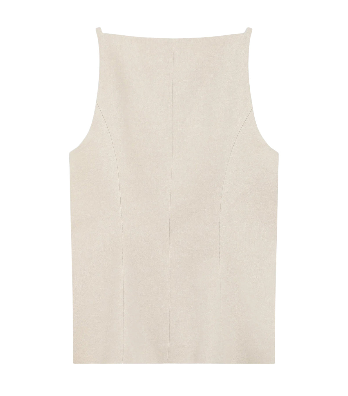 Winston Tencel and Linen Tailored Square-Neck Waistcoat Sand