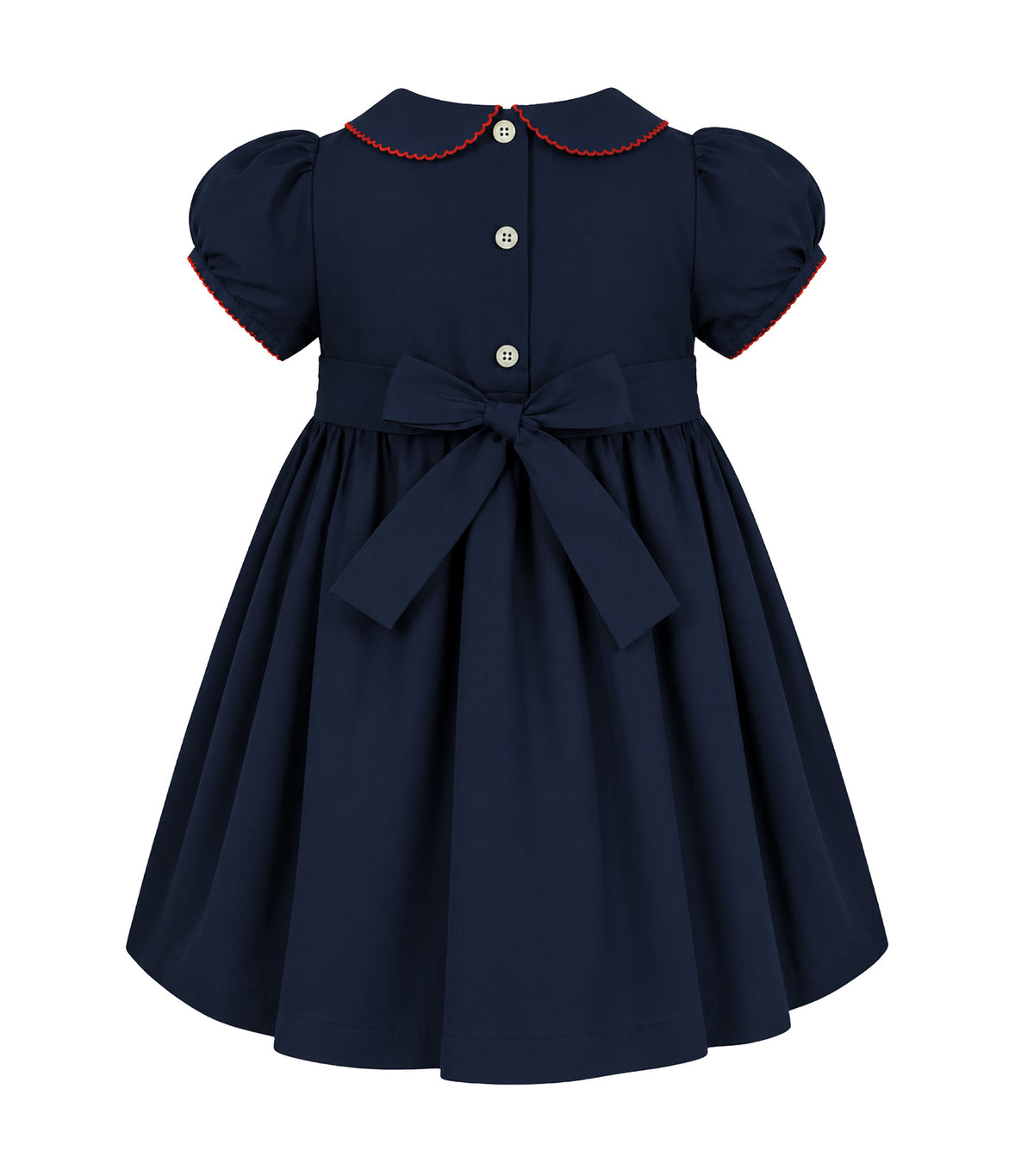 Tracy Baby Girls Smocked Dress Navy