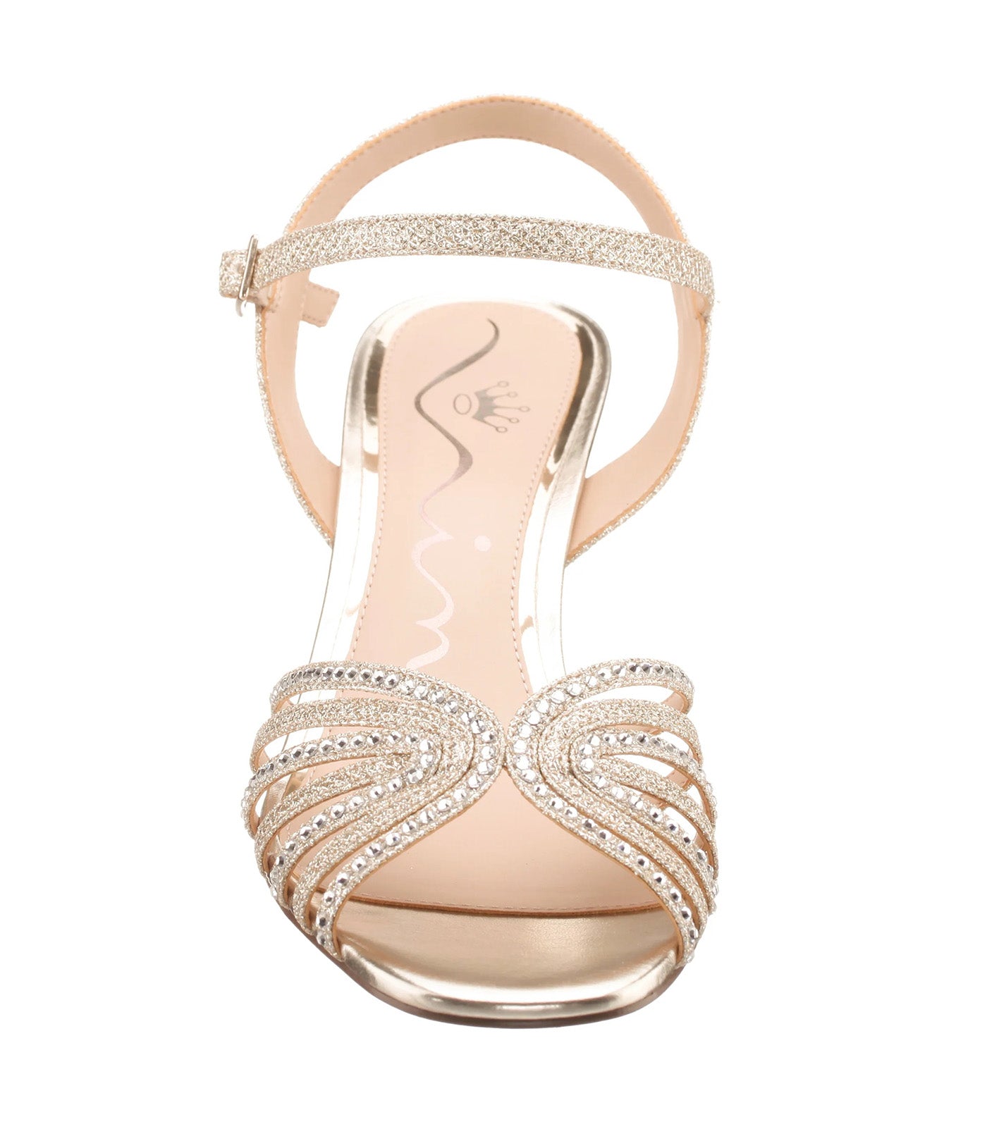 Bryna Ankle Strap Mid-Heel Sandals Gold