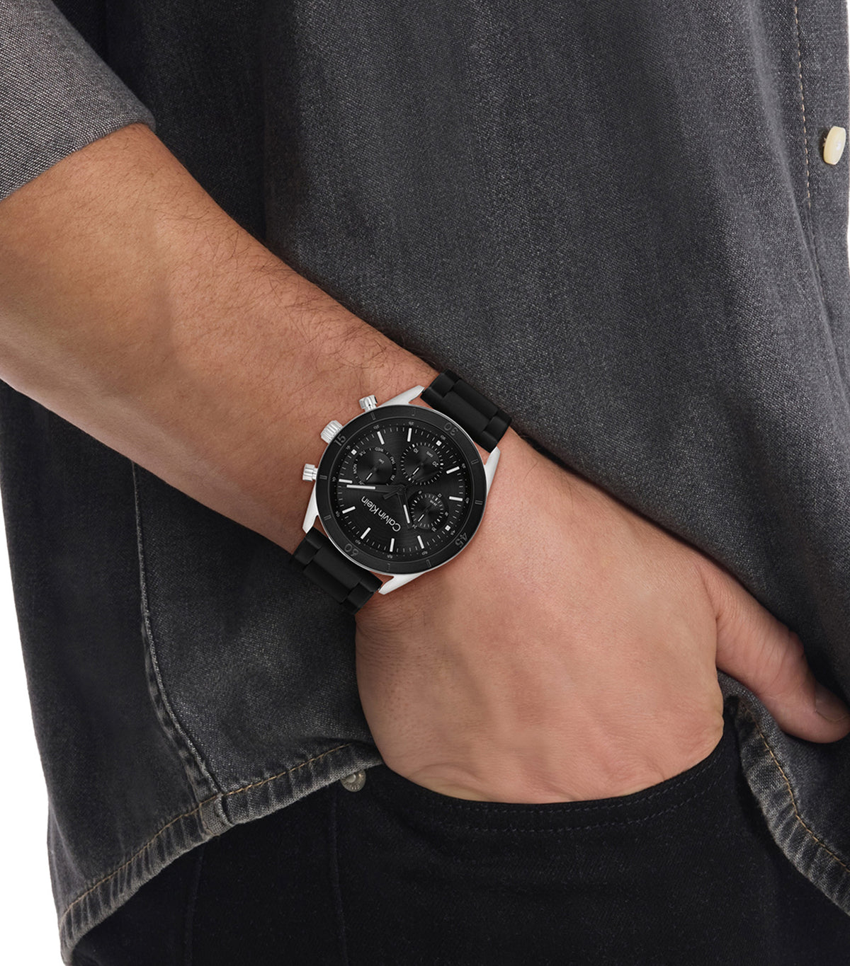 Performance 25200559 Silicone Watch Black/Gray
