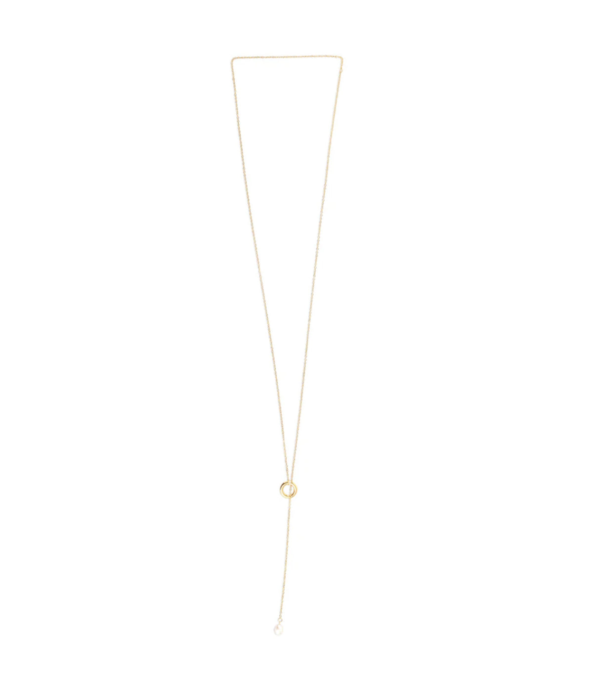 Boel Lariat Pearl Necklace Gold