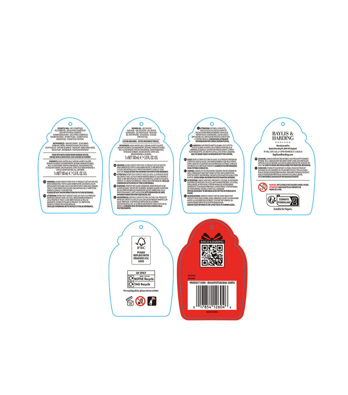 Festive Santa Beauty Bag Gift Set