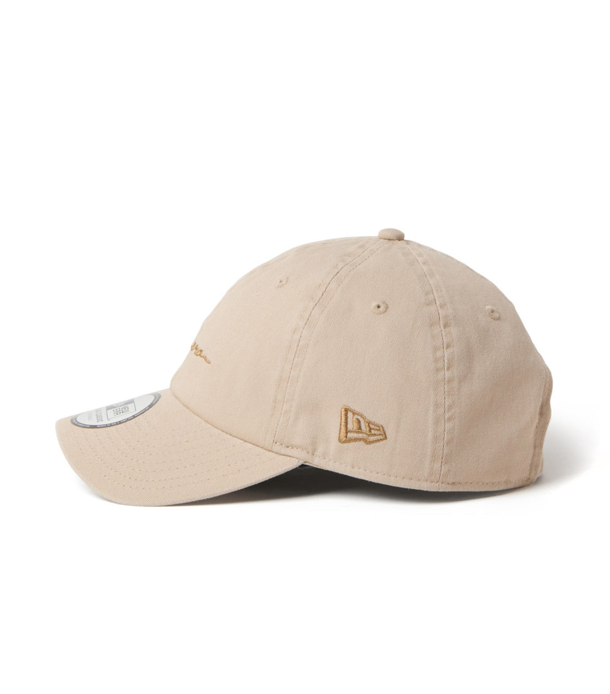 Handwritten Logo Casual Classic Cap New Beige