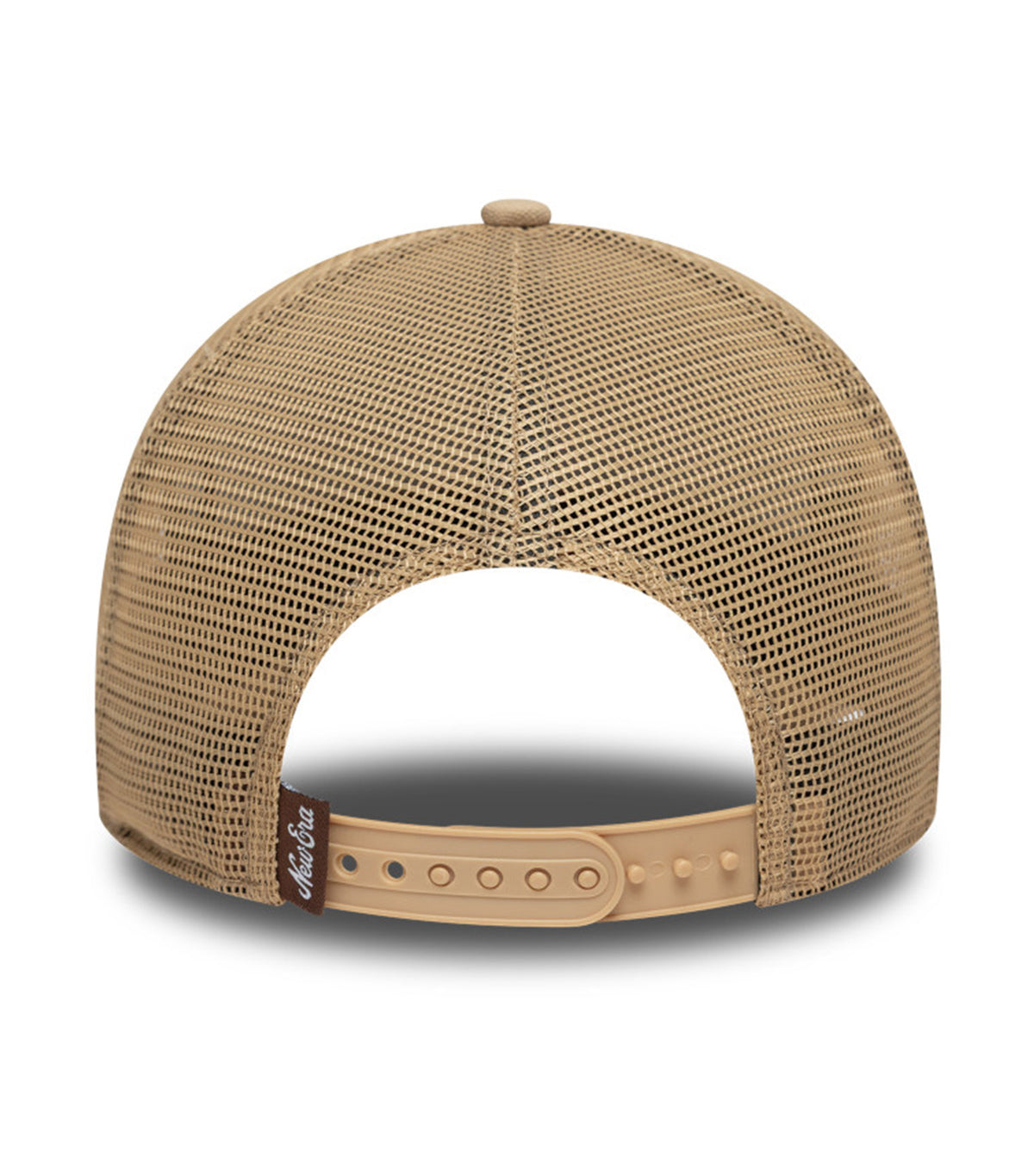 Oval Logo Canvas Distress Navy 9FORTY E-Frame Trucker Snapback Cap Camel