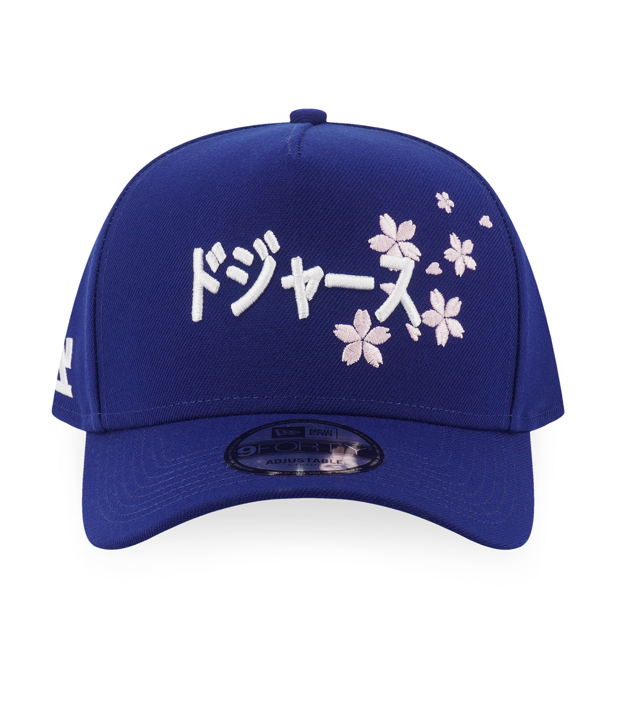 New Era Los Angeles Dodgers Kanji 9FORTY A-Frame Adjustable Cap Dark Royal/Gray UV