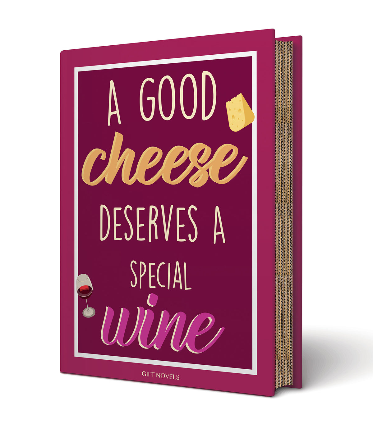 Gift Novels A Good Cheese Deserves a Special Wine 4-Piece Multicolor Multicolored