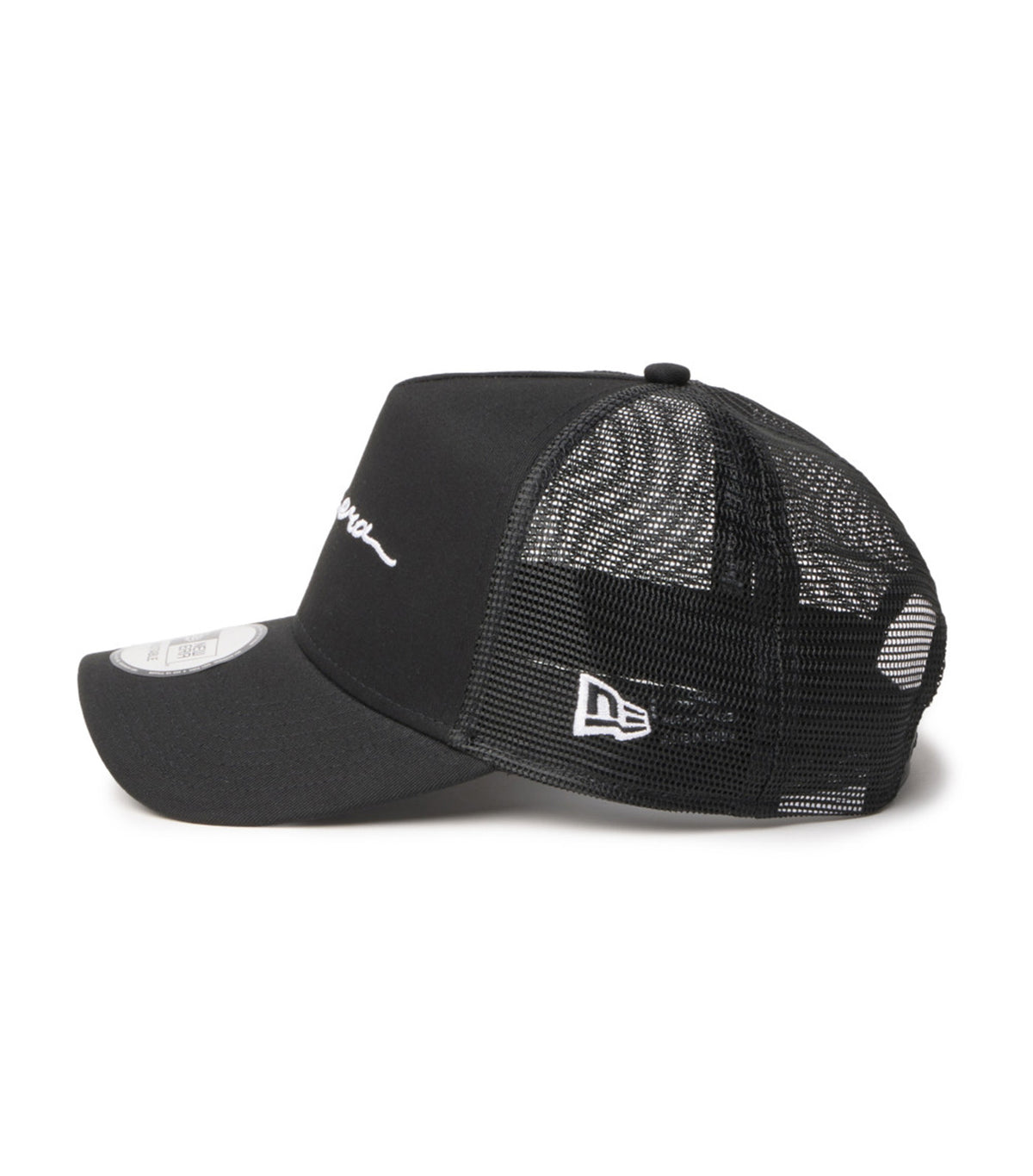 Handwritten Logo 9FORTY A-Frame Trucker Adjustable Cap Black