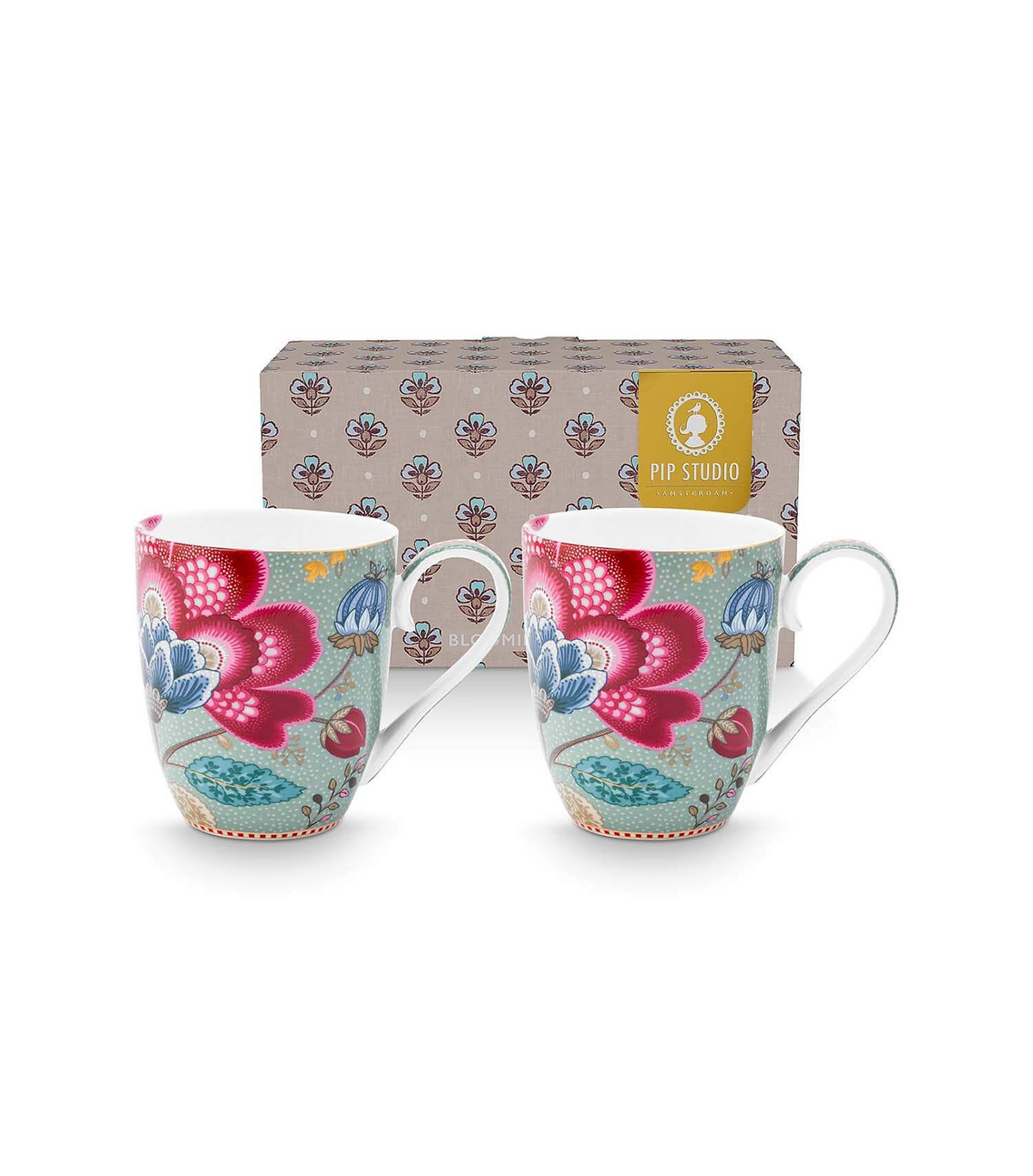 Blooming Tales Mugs, Set of 2, Fantasy Blue