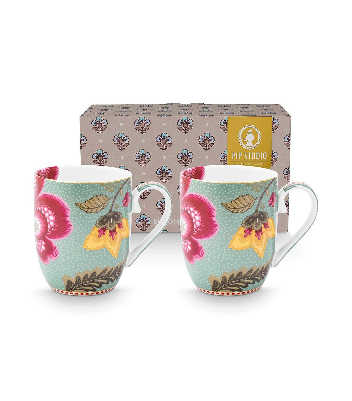 Blooming Tales Mugs, Set of 2, Fantasy Blue