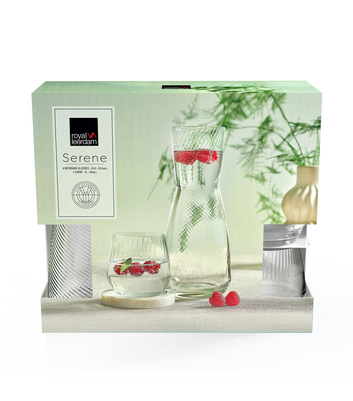 Serene 5-piece Set Decanter and Tumblers Transparent
