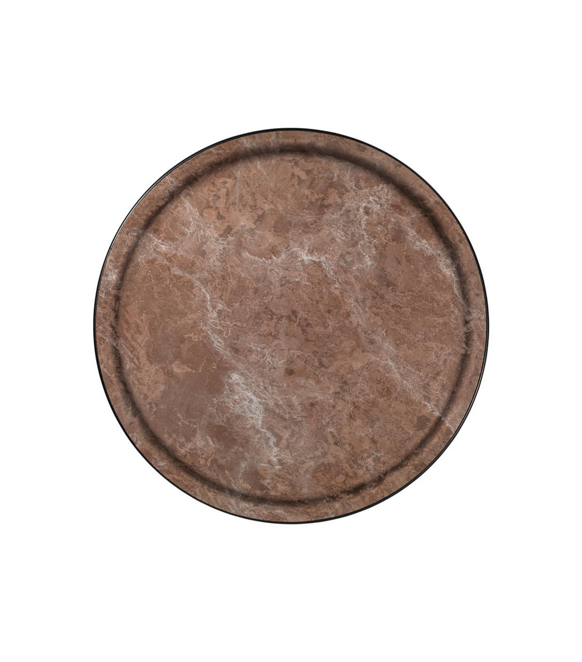 Limo Non-slip Tray Round Marble Bronze