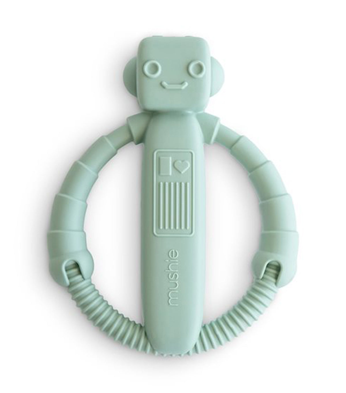 Robot Rattle Teether Cambridge Blue