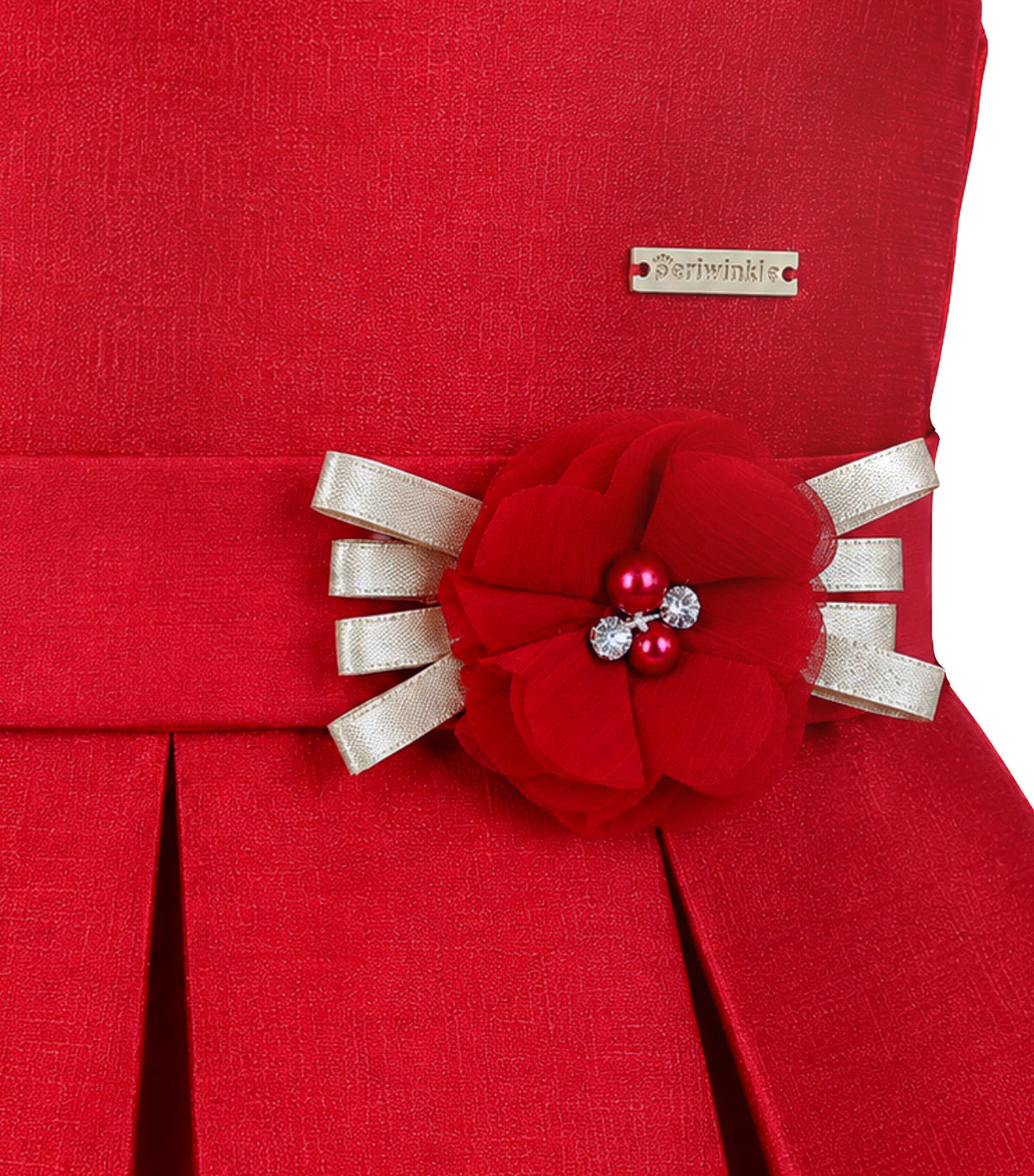 April Girls Tiered Party Dress Red
