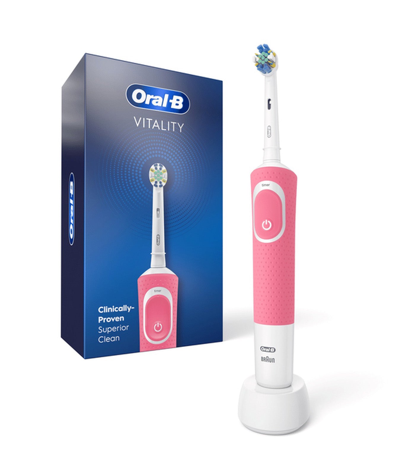 Vitality 100 Electric Rechargeable Toothbrush Pink