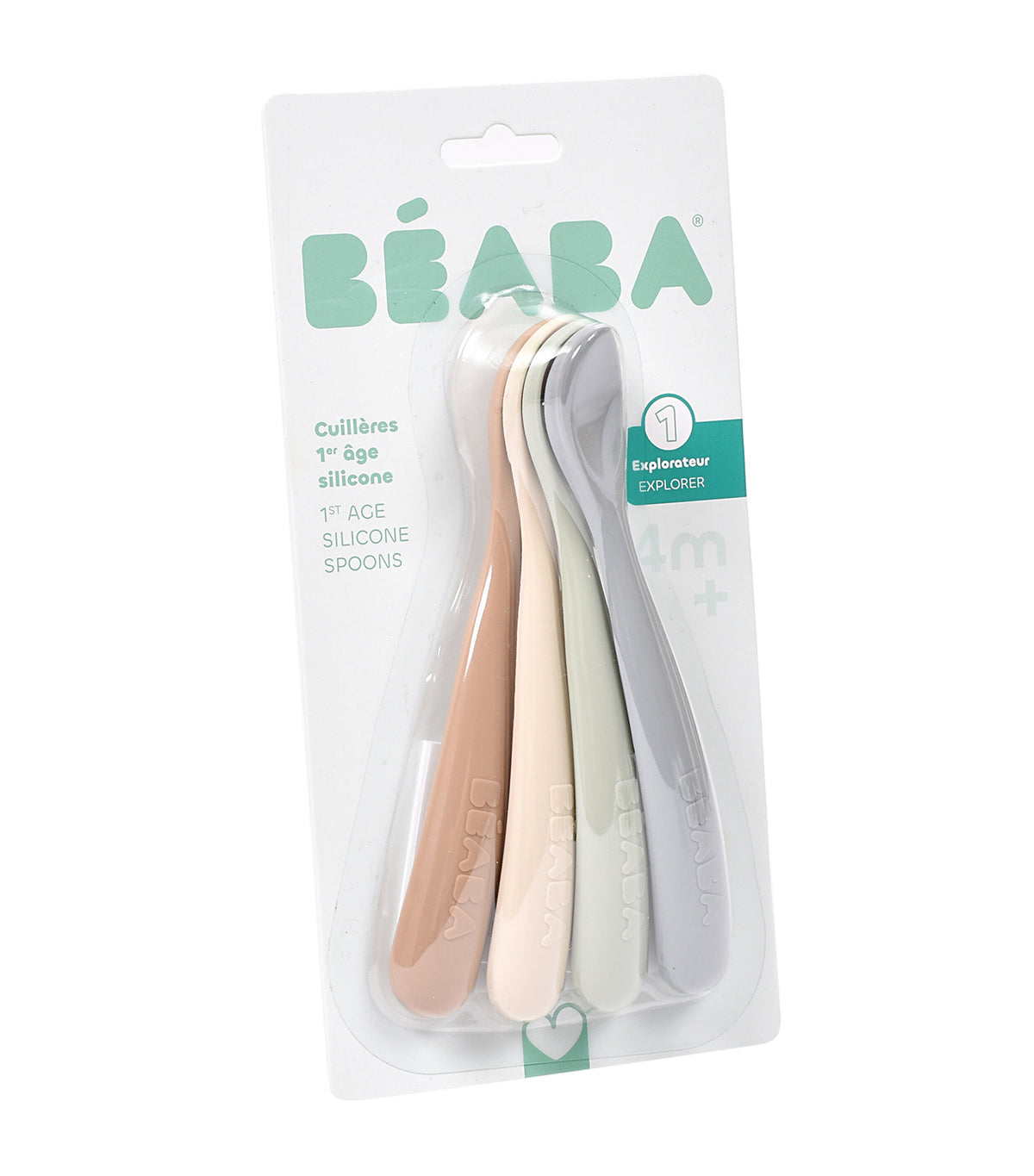 Set of 4 1st-Age Spoons Natural Assorted