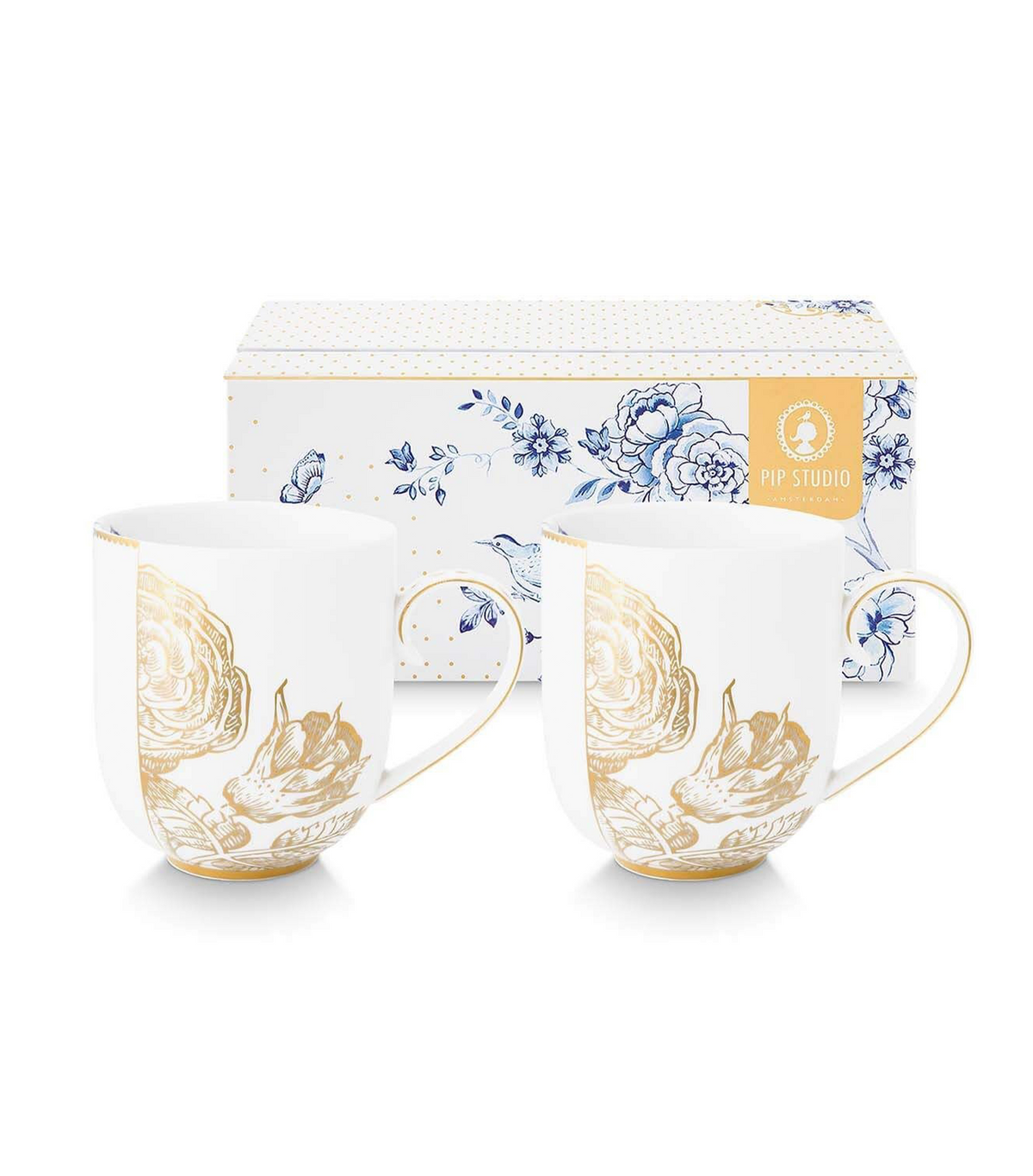 Royal White Mugs, Set of 2
