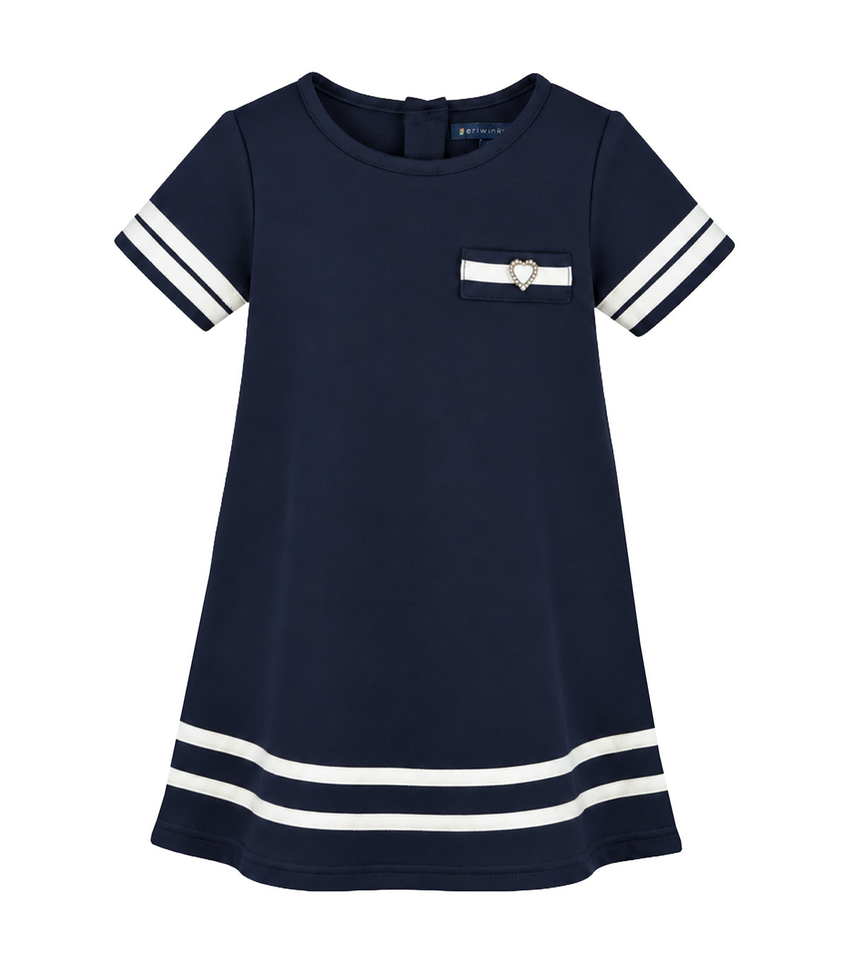Palmer Girls Shift Dress Navy