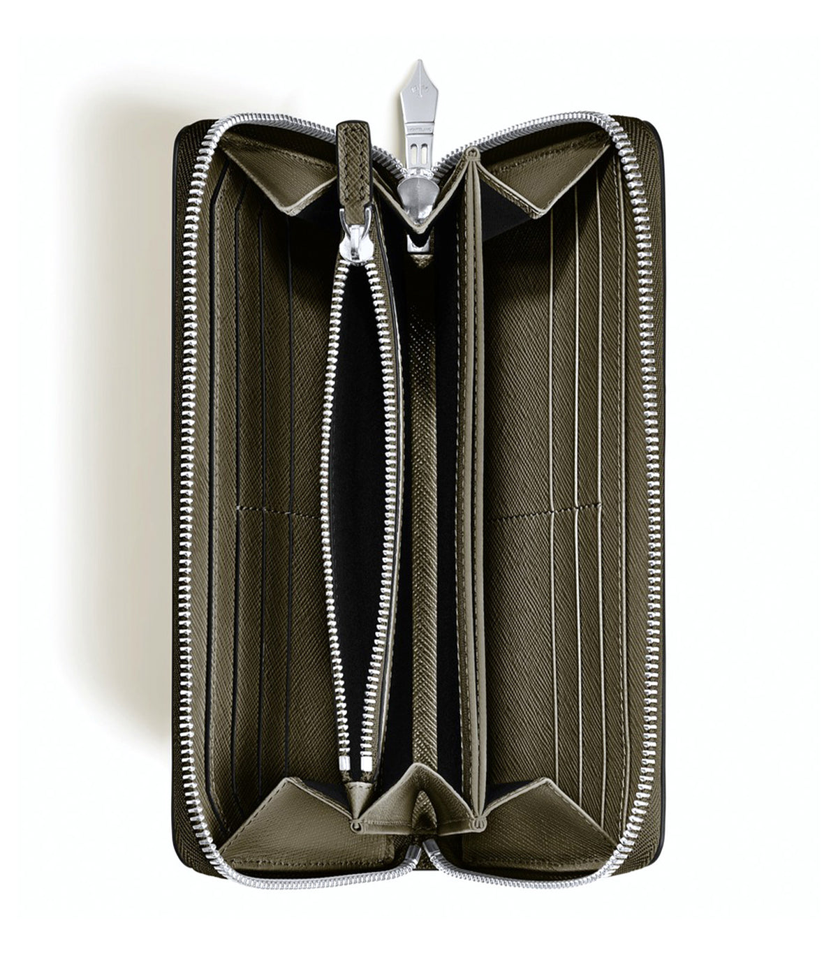 Sartorial Continental Wallet 12cc with Zip Green