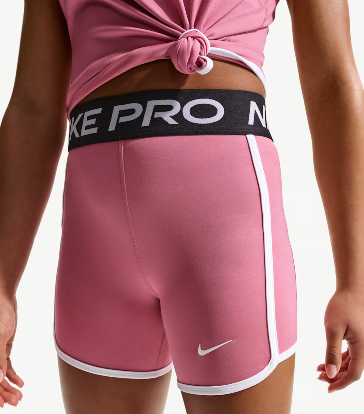 Pro Big Kids' Girls' 3in Dri-FIT Shorts Med Soft Pink/White