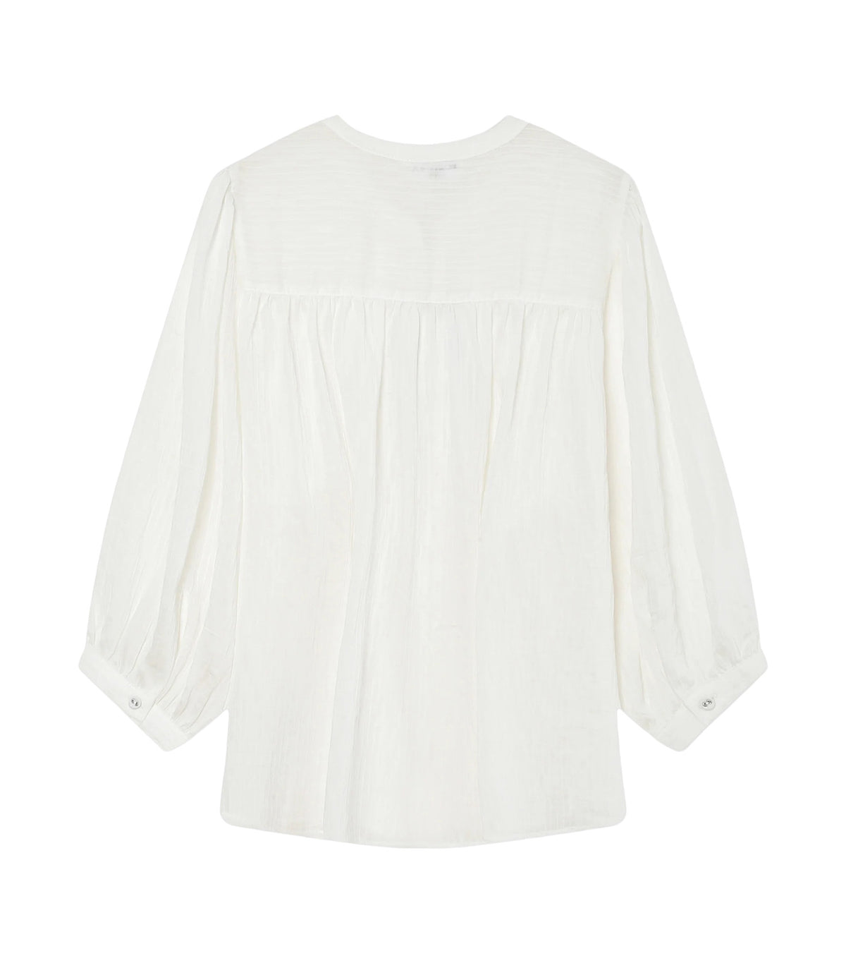 Vanille Loose Blouse with Balloon Sleeves Ivory