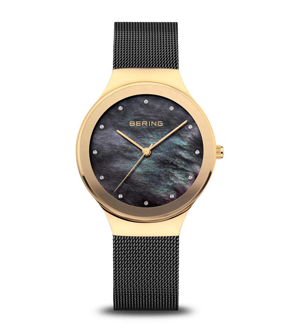 12934-132 Women's Steel MOP Dial Watch Black/Gold