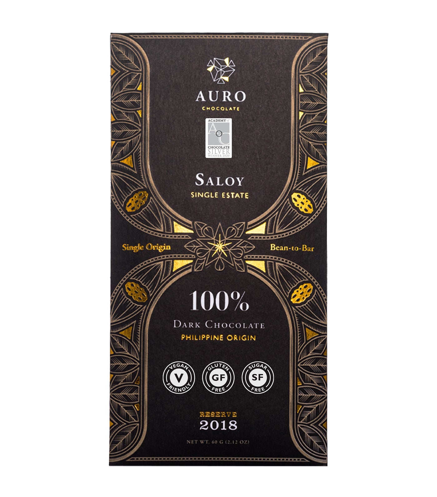100% Dark Chocolate Saloy (60G)