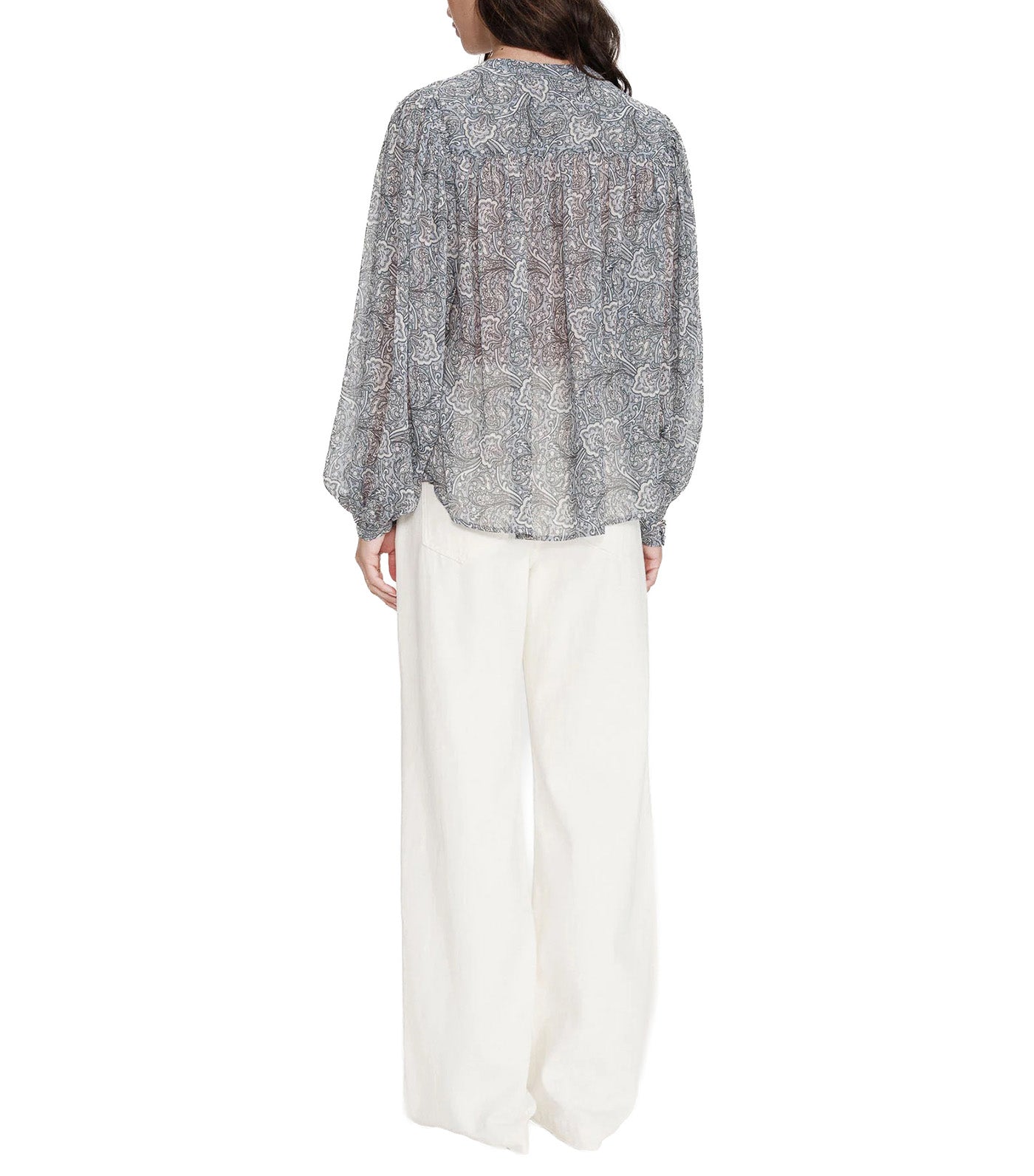 Vertueuse Puff-Sleeved Blouse Sky Blue