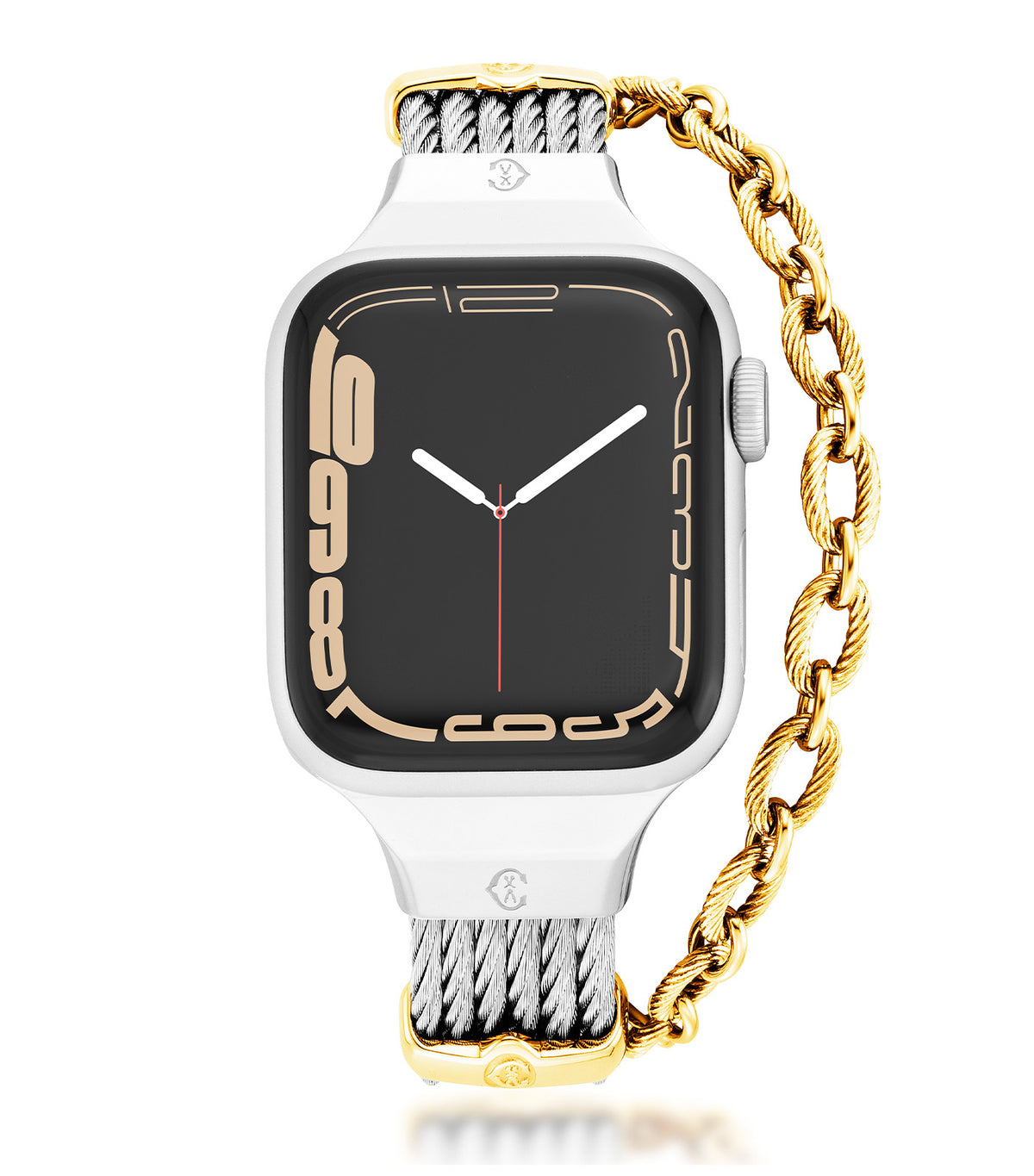 St. Tropez Apple Watch Band Stainless Steel and Yellow Gold