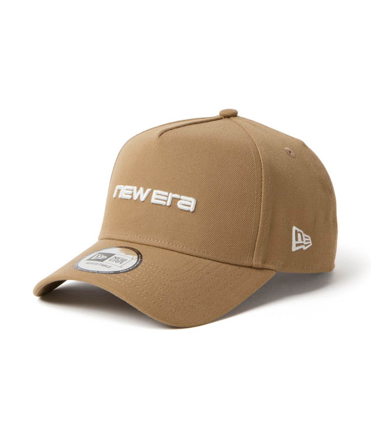 Wordmark Brand Name Logo 9FORTY A-Frame Snapback Cap Khaki