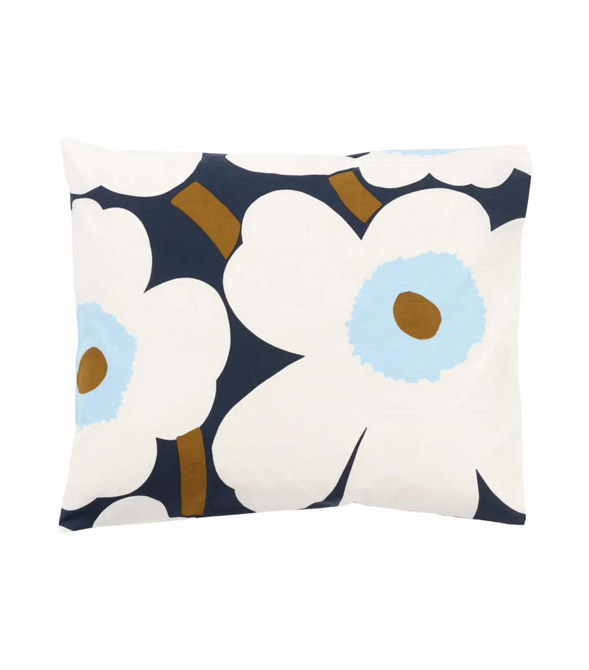 Unikko Pillow Case Blueberry/Off White/Cold Blue