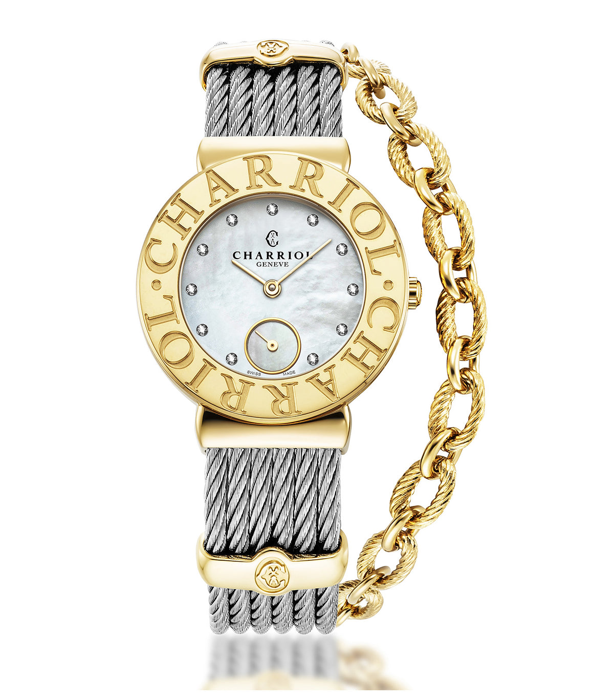 St.Tropez Iconic Watch 30mm Stainless Steel and Yellow Gold