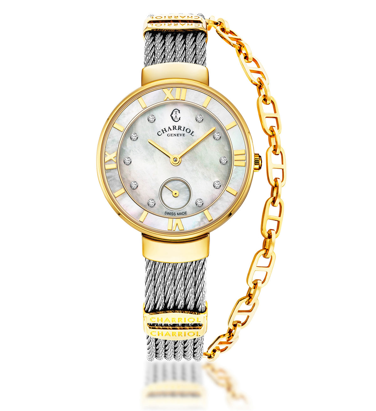 St.Tropez Watch 30mm Stainless Steel and Yellow Gold