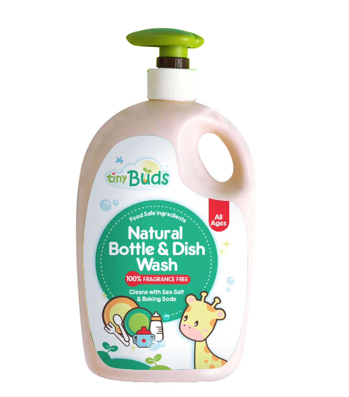Natural Bottle and Dish Wash Fragrance Free Bottle