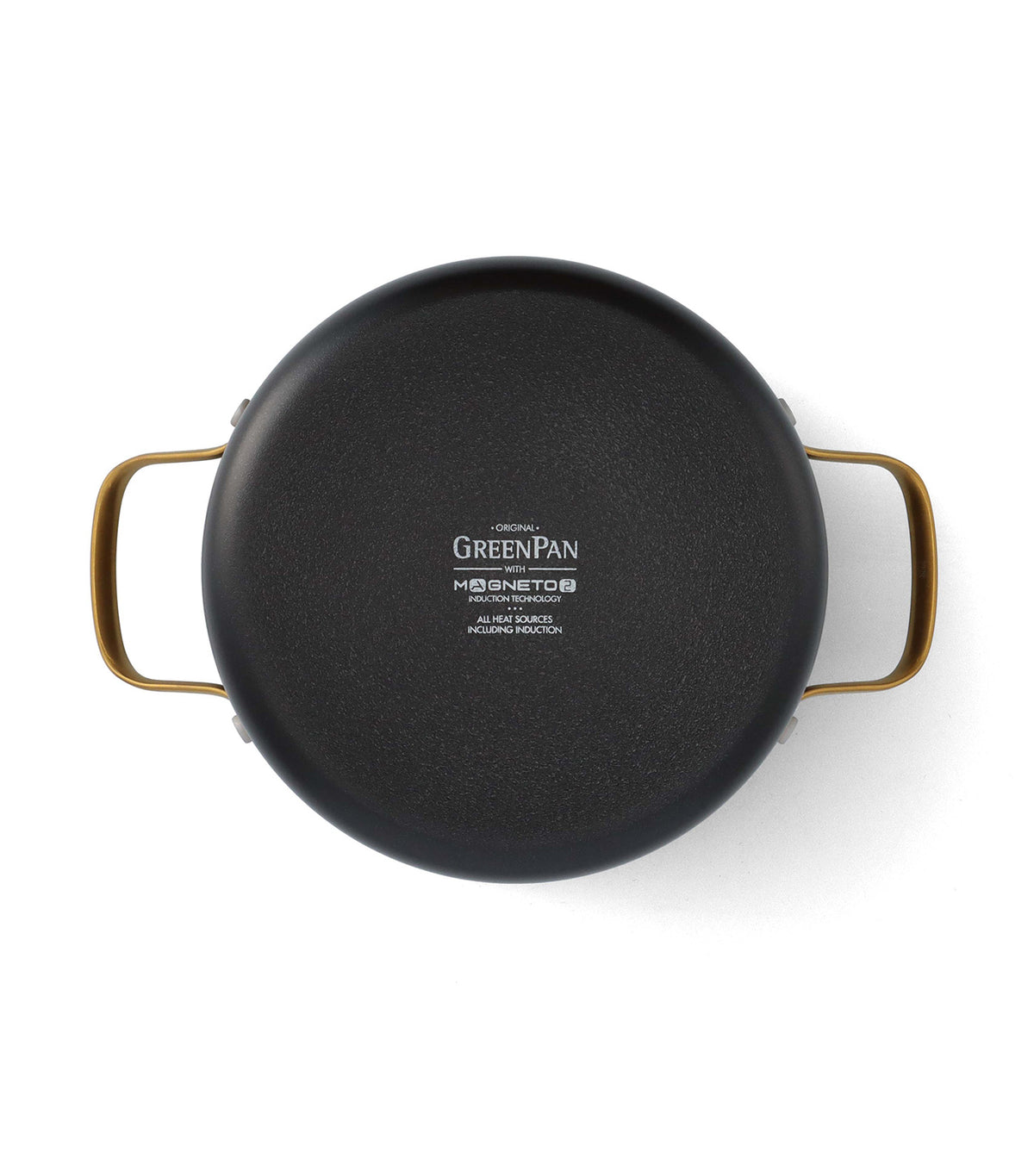 Studio Casserole with Lid Black with Gold Handle