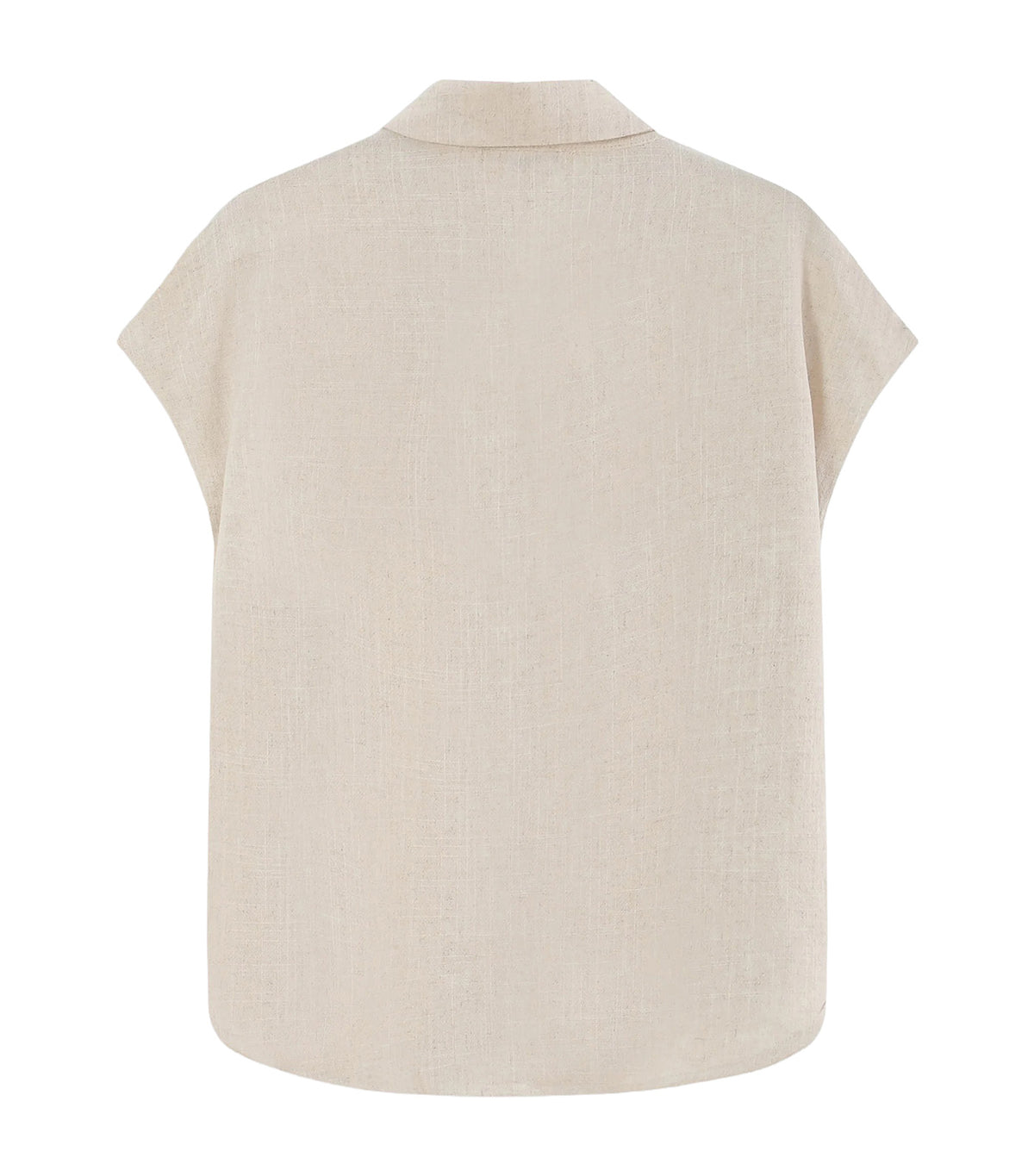 Perez Fluid Short-Sleeved Linen Shirt Sand