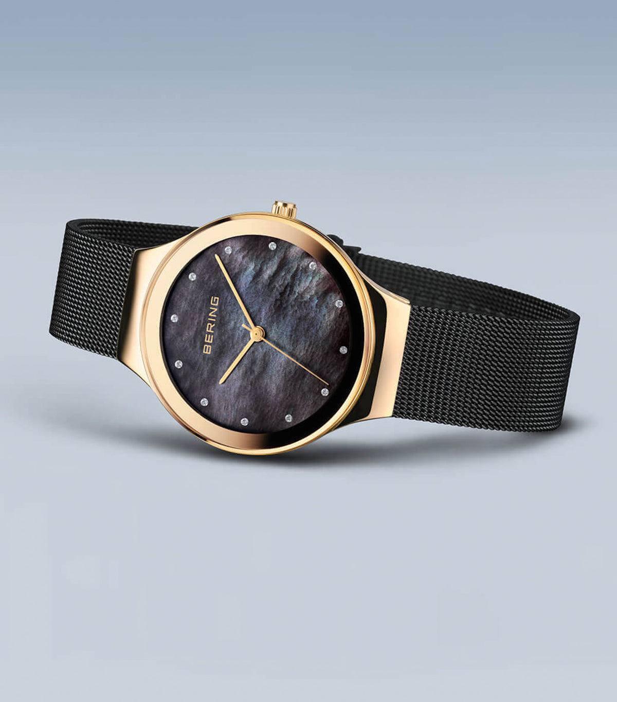 12934-132 Women's Steel MOP Dial Watch Black/Gold