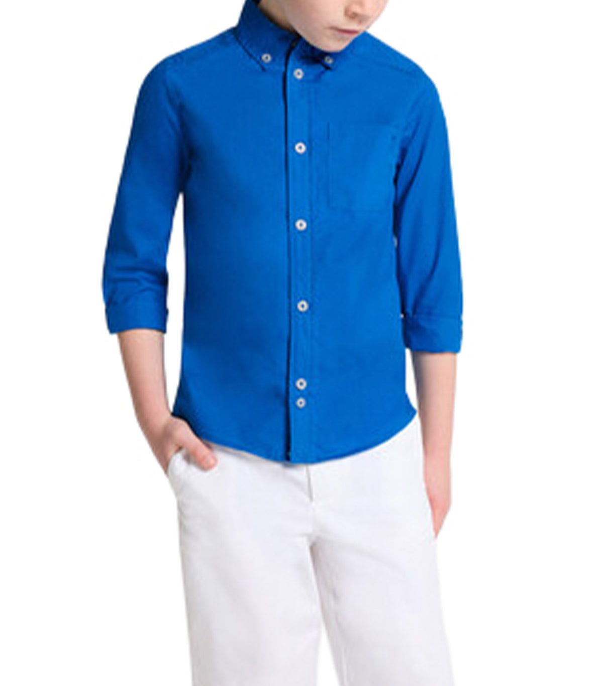 Contrebasse Longsleeve Polo Bleu Roi