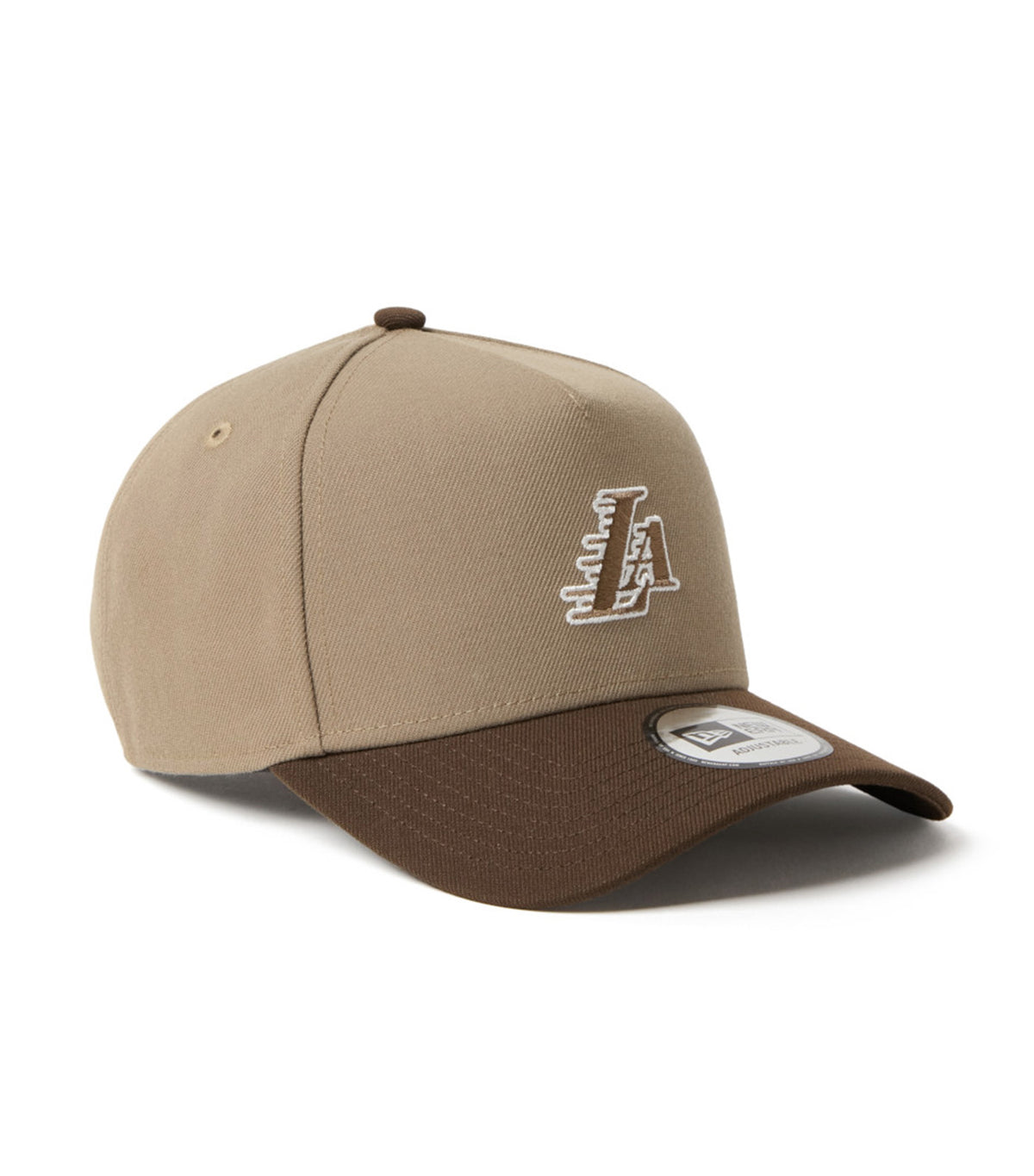 Los Angeles Lakers 9FORTY A-Frame Adjustable Cap British Khaki/Walnut