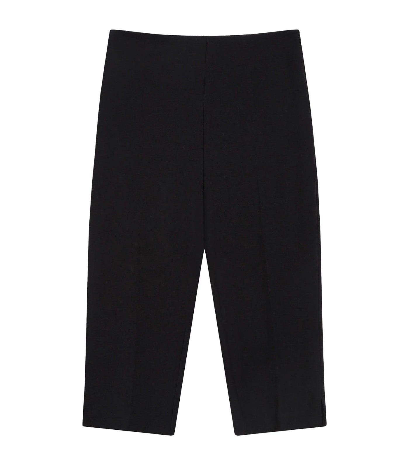 Where Fitted 7/8-Length Capri Trousers Black
