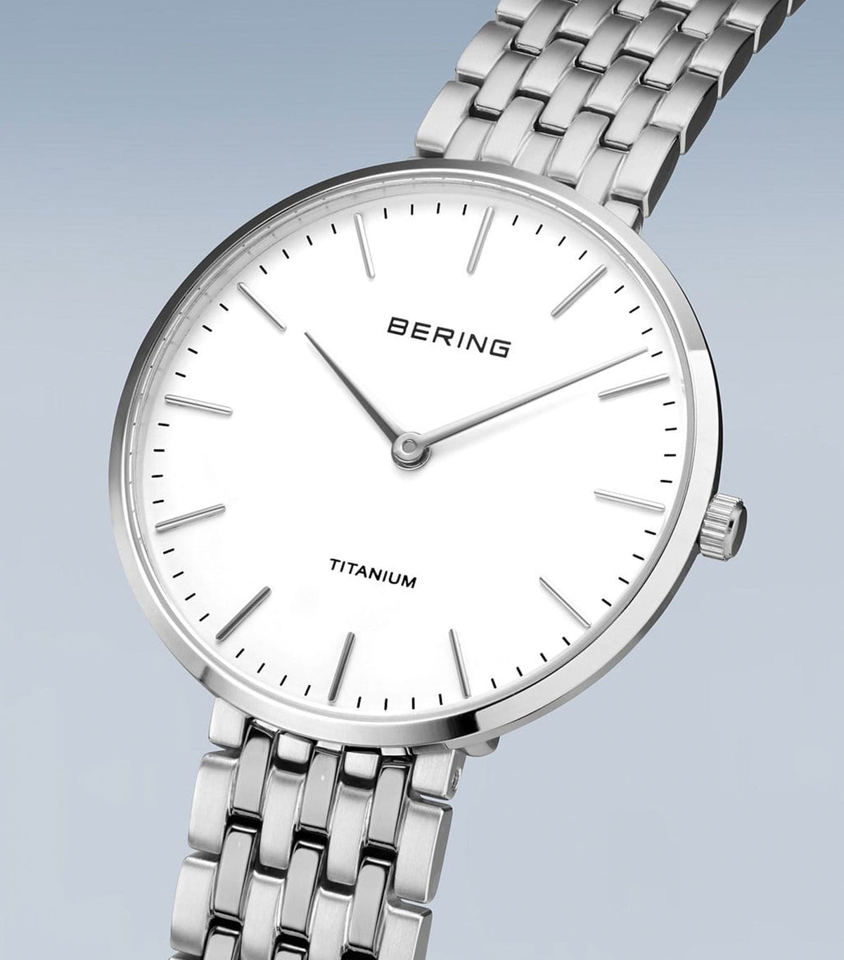 19334-004 Women's Titanium White Dial Quartz Watch Silver
