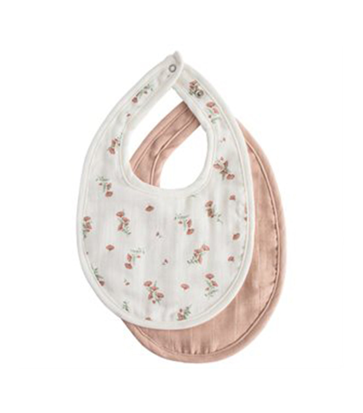 2-Pack Muslin Bib Blush/Pink Floral