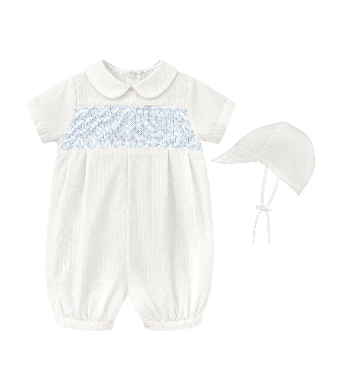 Lenard Baby Boys Christening Romper Set Blue