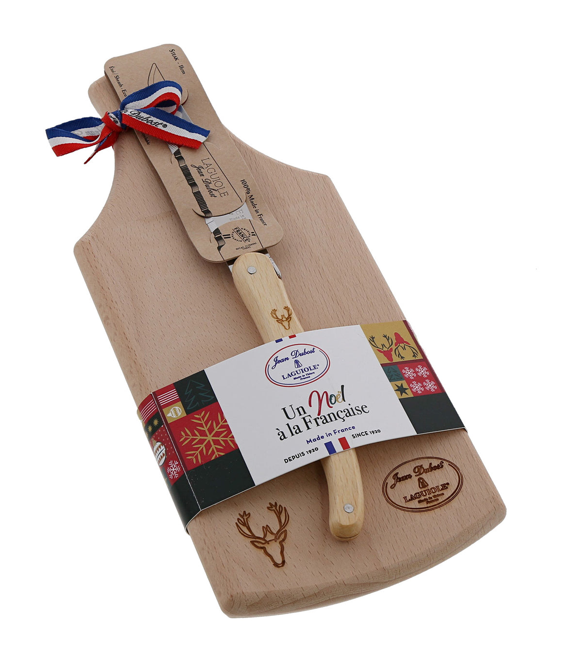 Appetizer Small Board with Reindeer Design on Beech Wood
