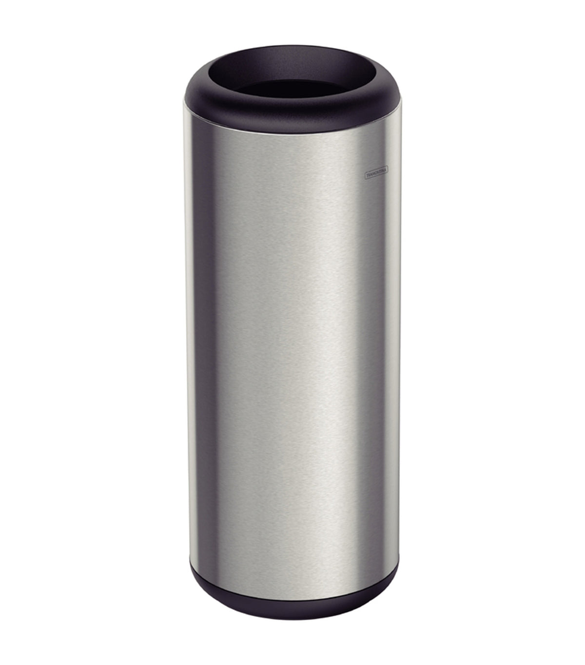 Capsule Stainless Steel Trash Bin w/o Lid Black