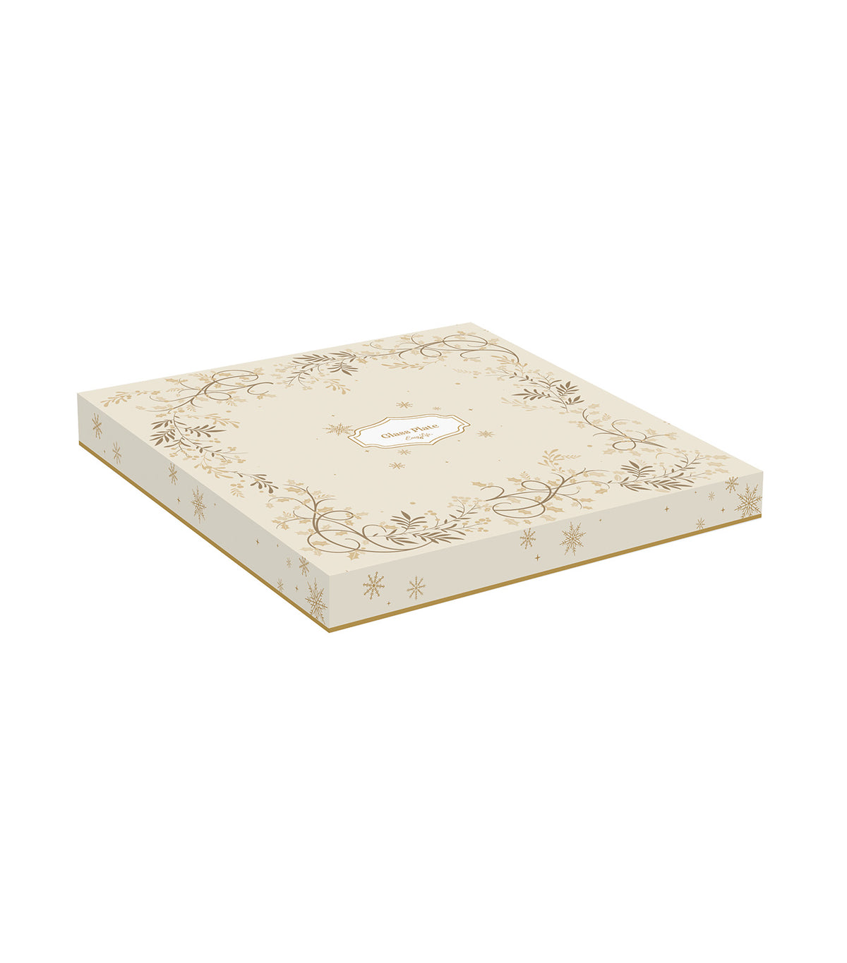 Glass Plate Christmas Assorted Designs Oro