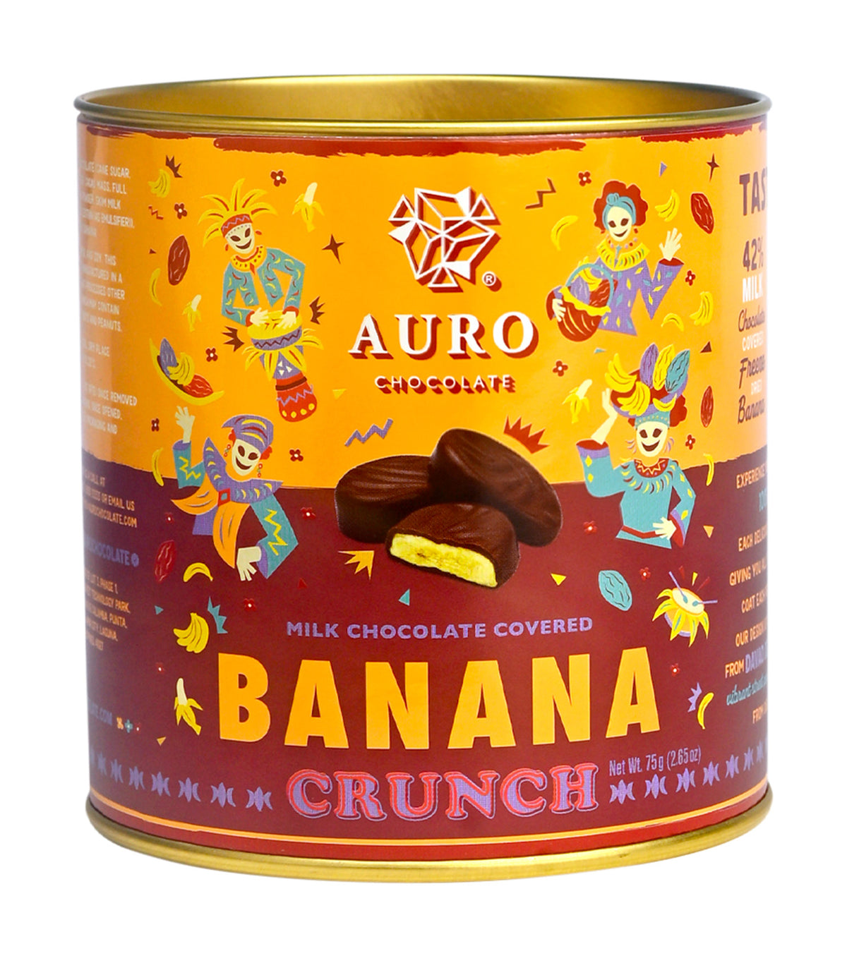 Milk Chocolate Covered Freeze Dried Banana Crunch (75G)