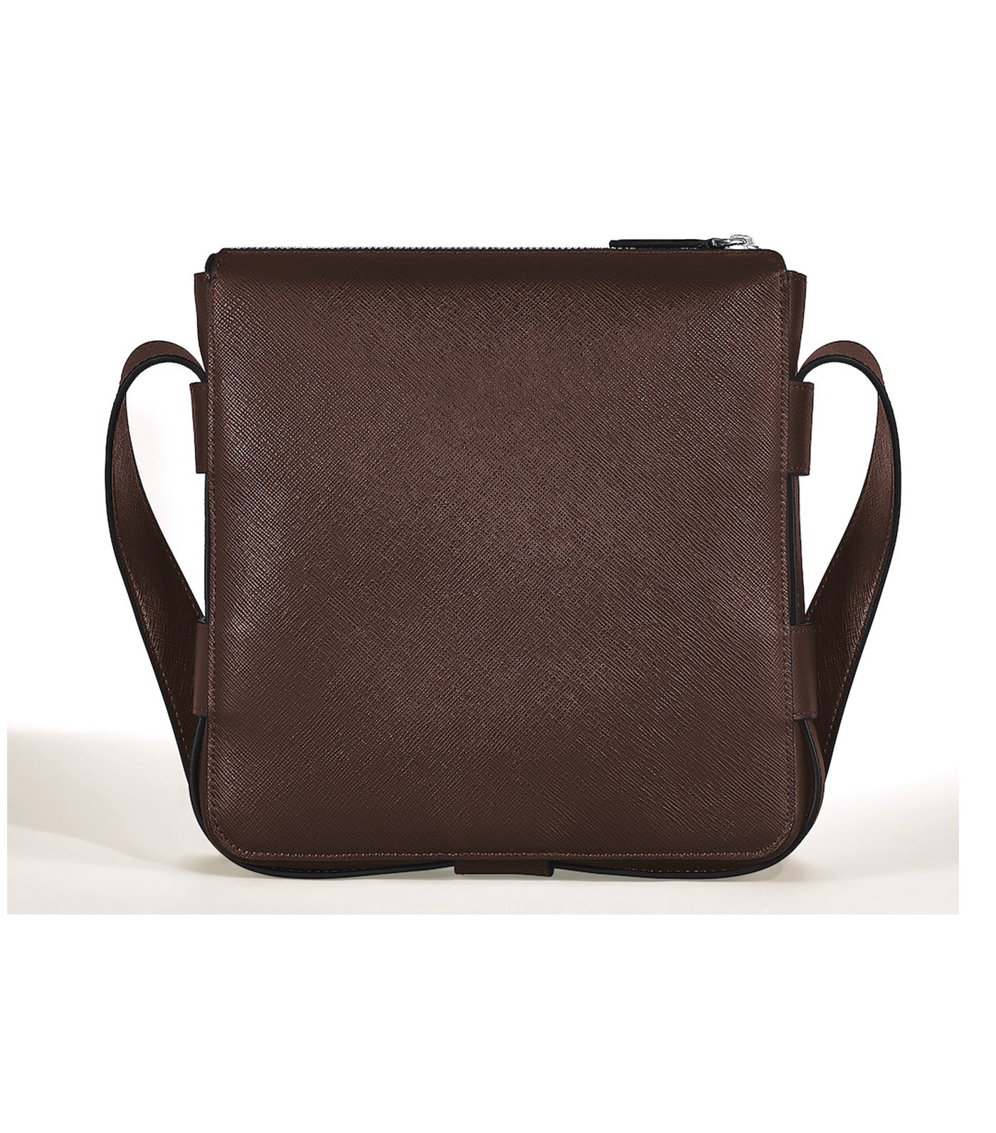 Vertical Belt Messenger Bag in Sartorial Leather Brown