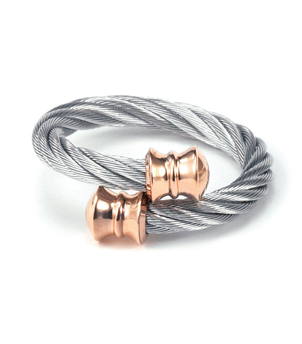 Celtic Ring Stainless Steel and Rose Gold