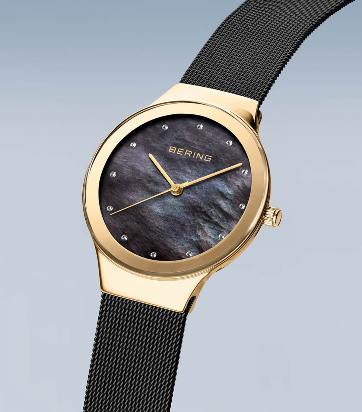 12934-132 Women's Steel MOP Dial Watch Black/Gold